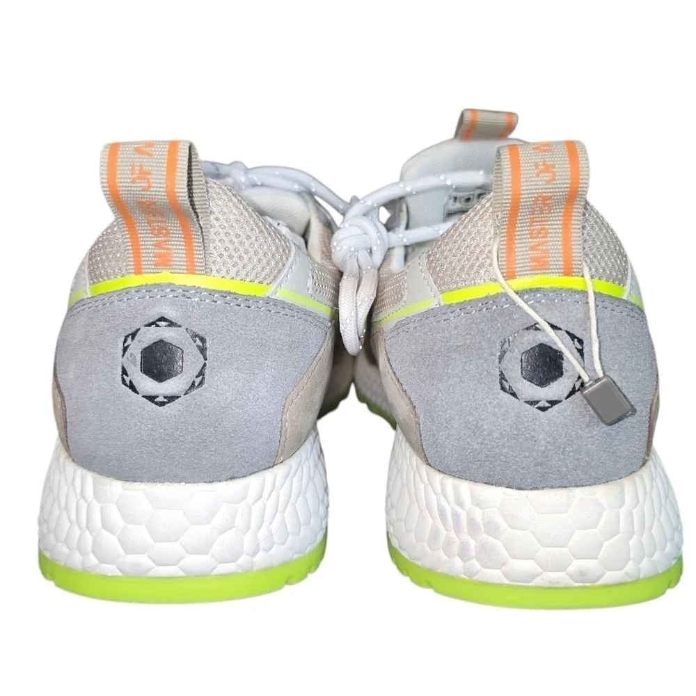 MOA Master of Arts Sneakers Futura Trail Hexagon White Orange NIB Size 8.5